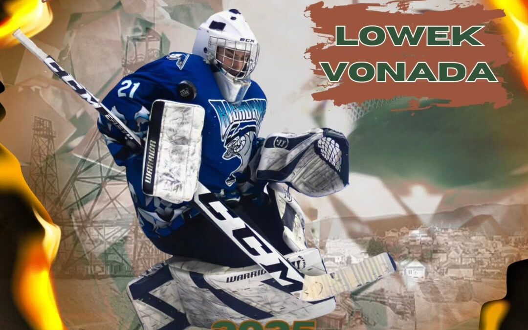 CREASE COMMITMENT! Helena, Montana Native Lowek Vonada is excited to attend Montana Tech and pursue Civil Engineering while battling foot to spot between the pipes for the Diggers this Fall!